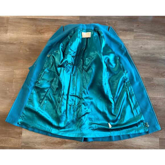 Vintage Pendleton Teal Wool Coat Women’s | Made USA | Pure Virgin Wool - Picture 11 of 15